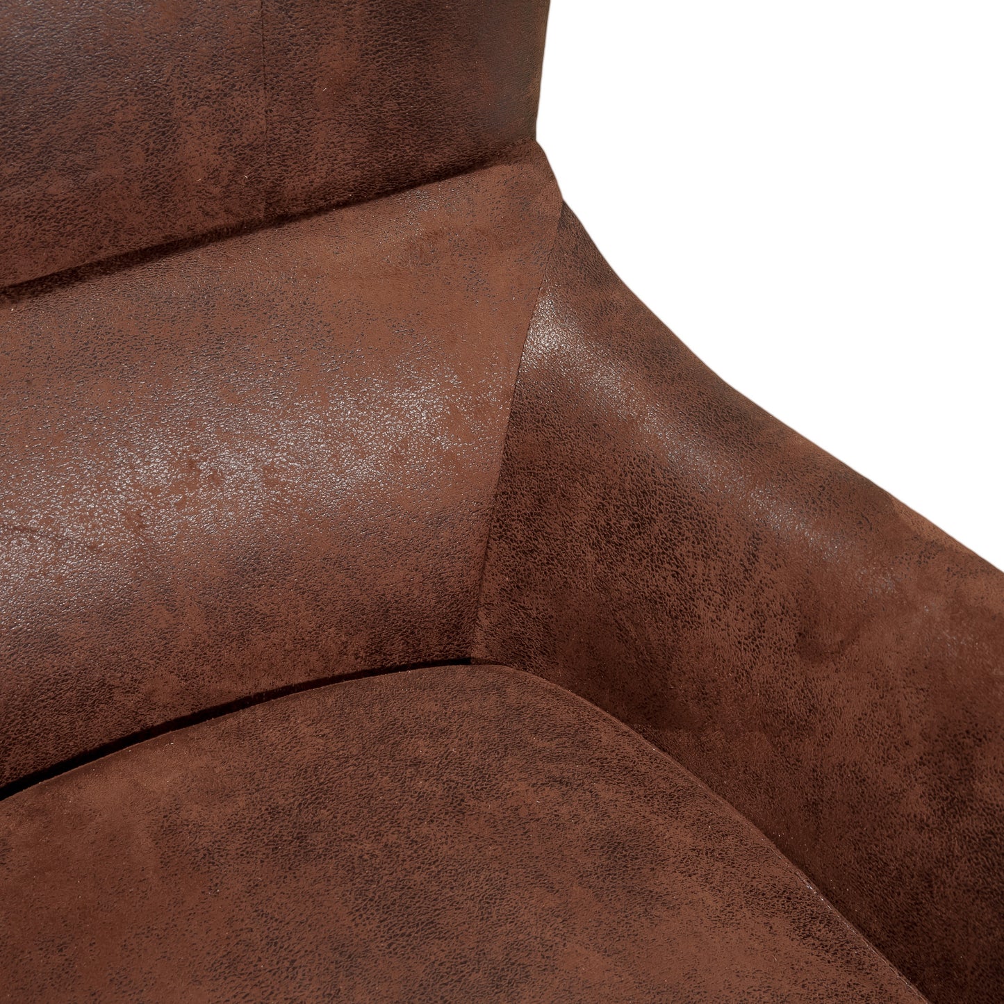 Vintage Brown Microfibre High Back Armchair