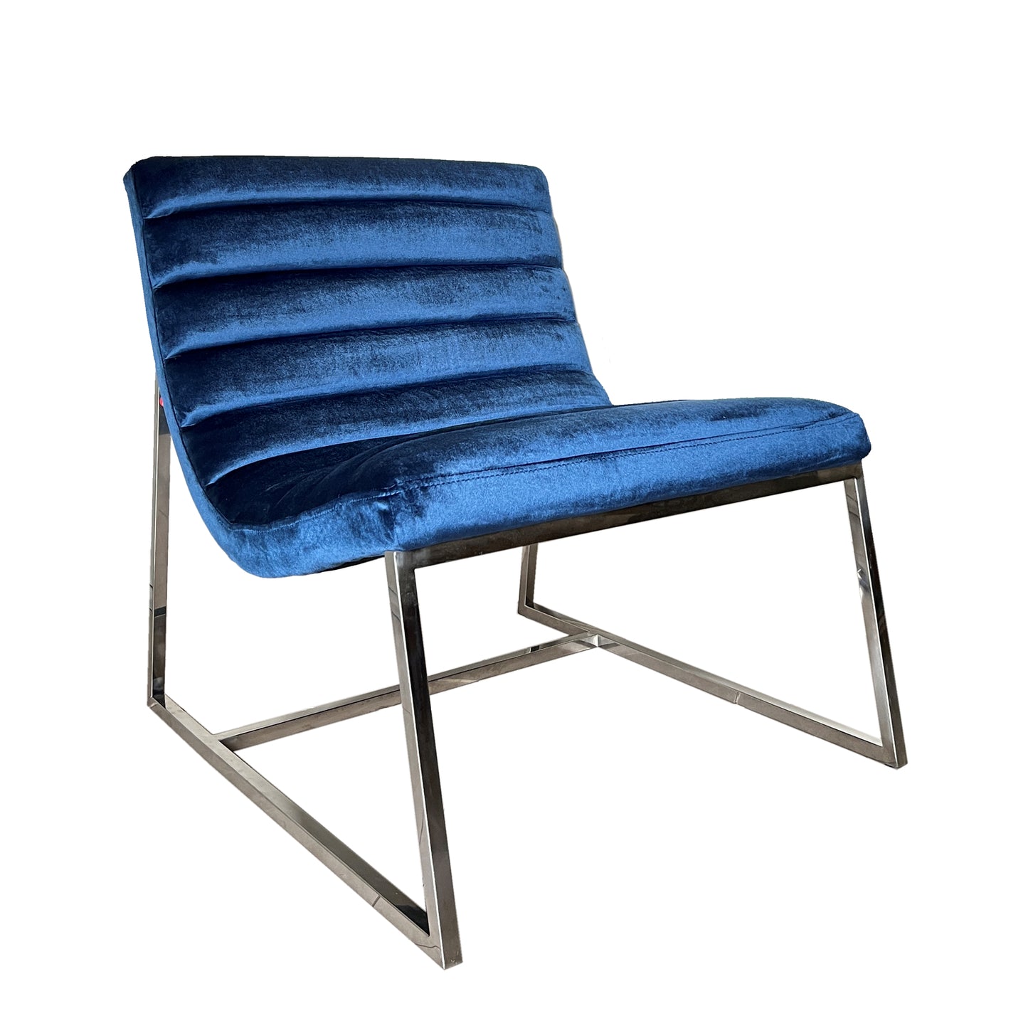 Glorie Cobalt/Navy Blue Velvet Sofa Accent Chair ArmChair