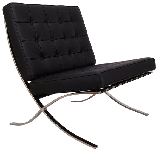 Black Barcelona Chair - Classic Version - Replica