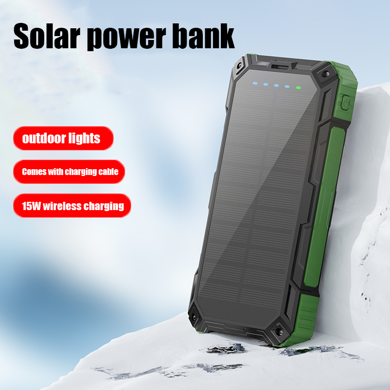 38800mAh Portable Power Bank, Portable Charger, Solar-Powered Power Bank, Wireless Power Bank