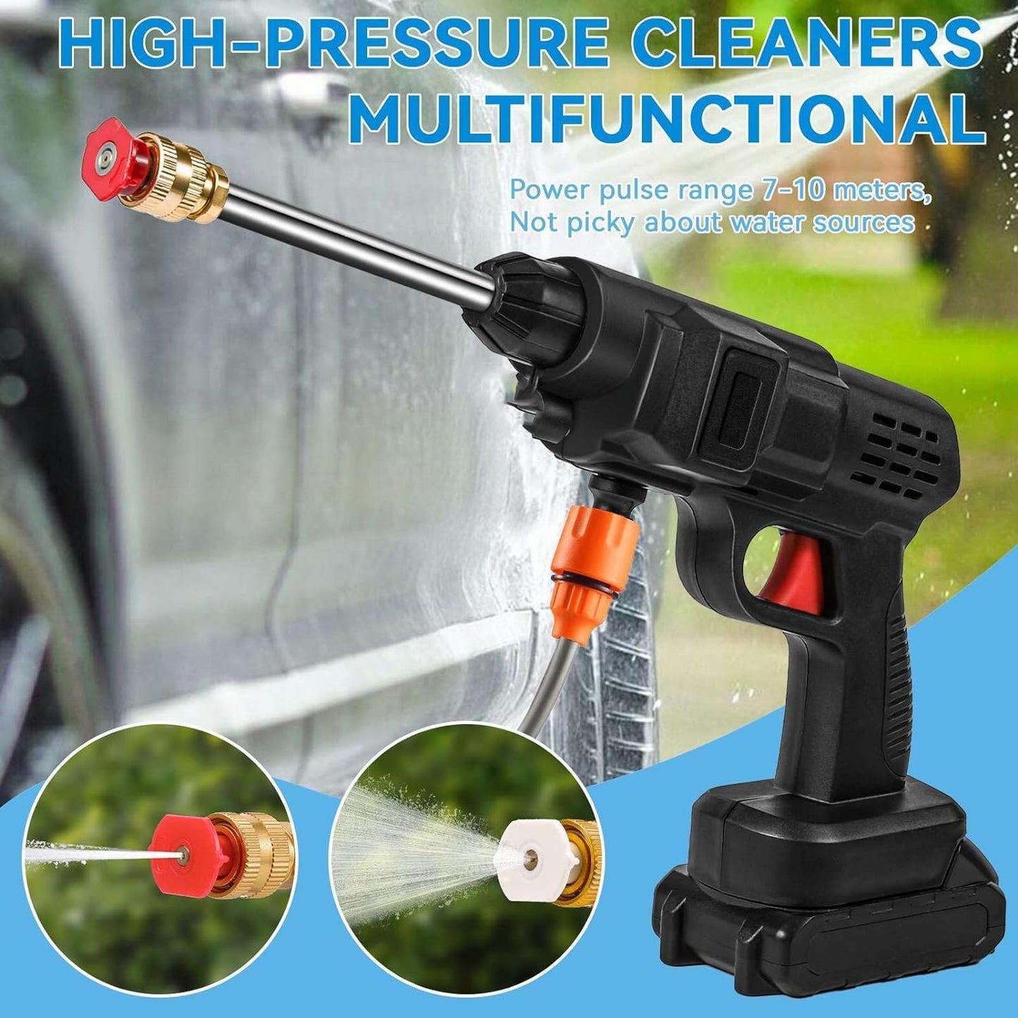 Wireless High-Pressure Car Wash Gun