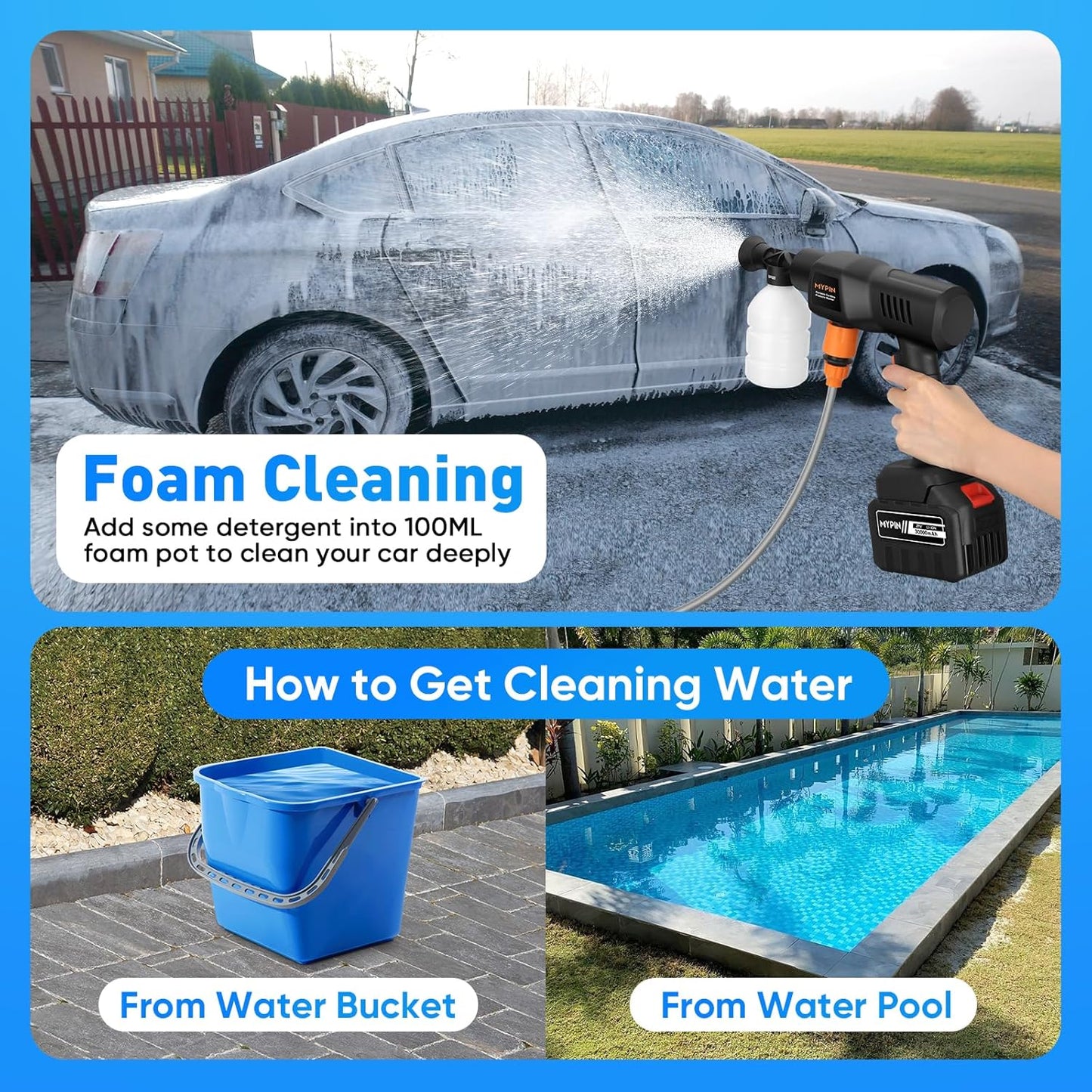 Wireless High-Pressure Car Wash Gun