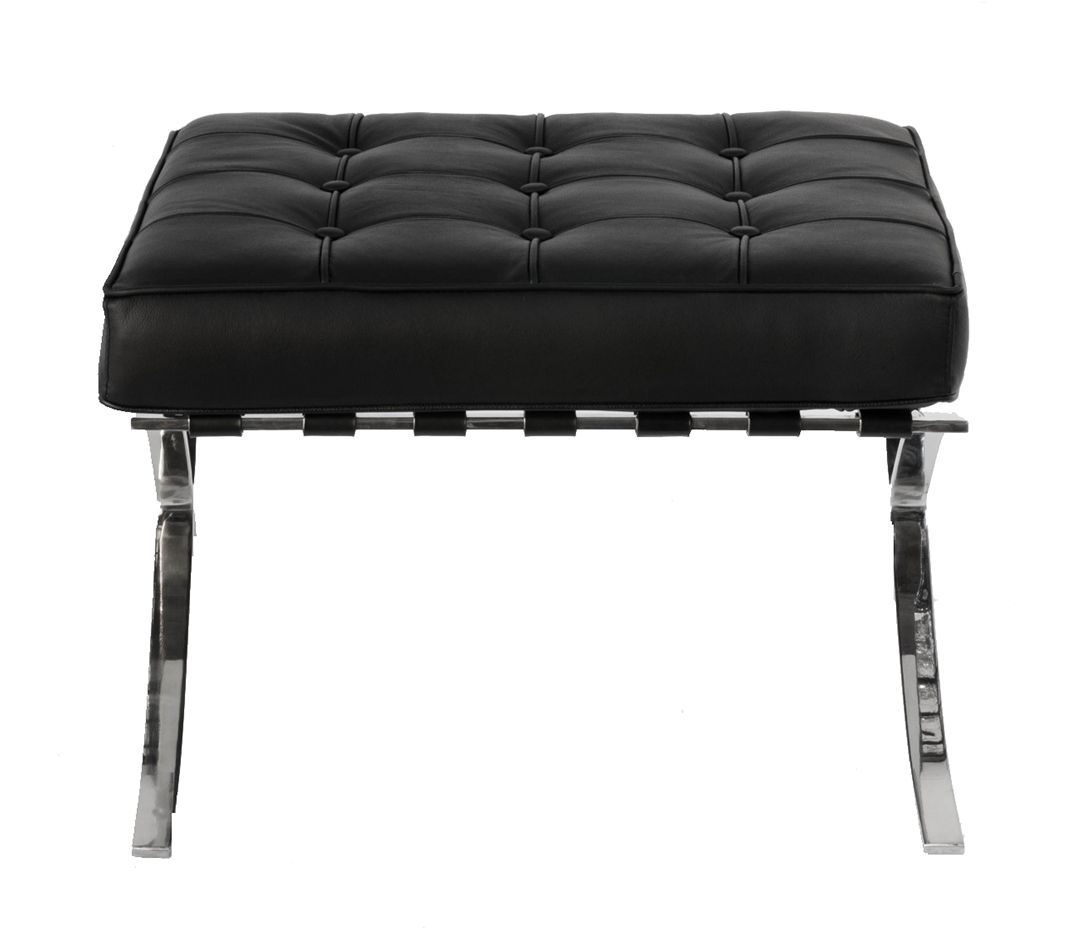 Black Barcelona Ottoman - Classic Version - Replica