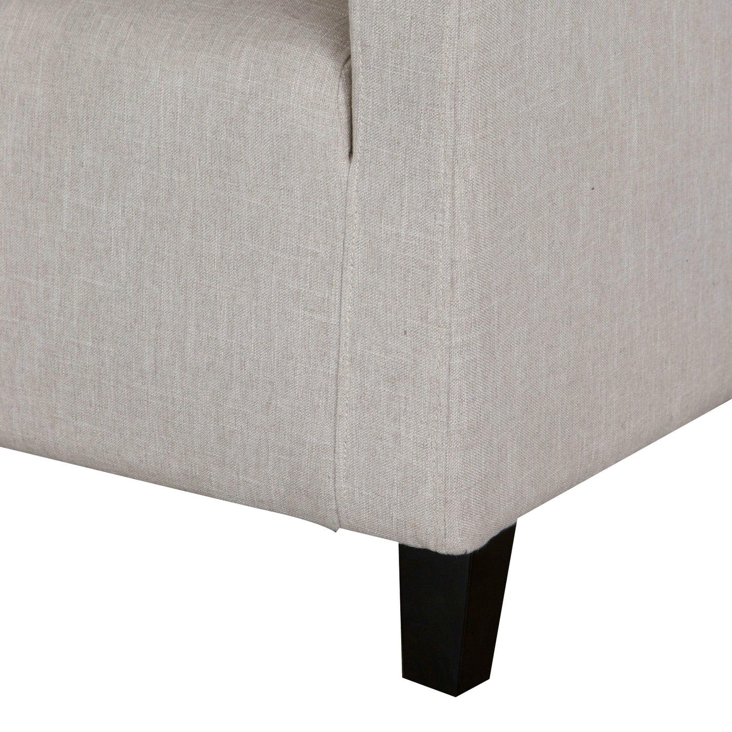 Canberra Fabric Armchair & Ottoman in Natural Linen